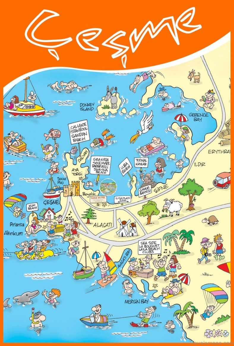 map of cesme travel guide for tourists a locals perspective