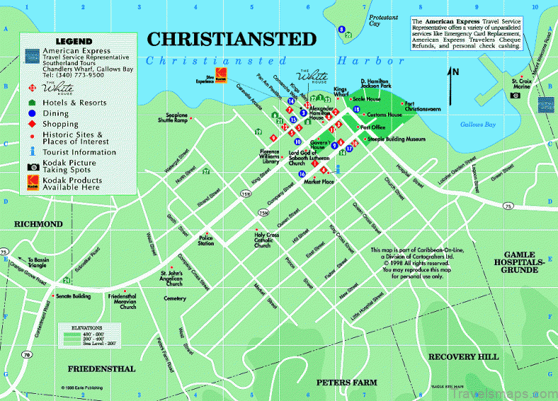 christiansted map of the christiansted national historic site