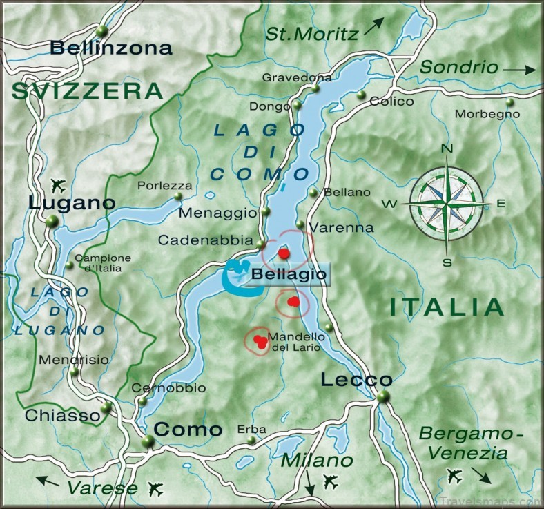 como travel guide for tourist map of como