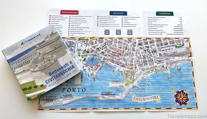 map of civitavecchia travel guide for tourist restaurants and hotels in this italian city 1