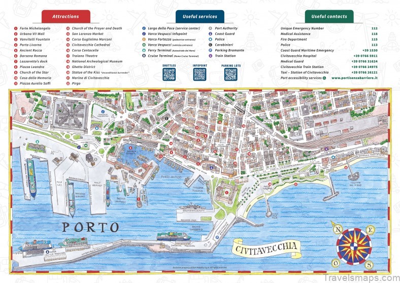 map of civitavecchia travel guide for tourist restaurants and hotels in this italian city 6