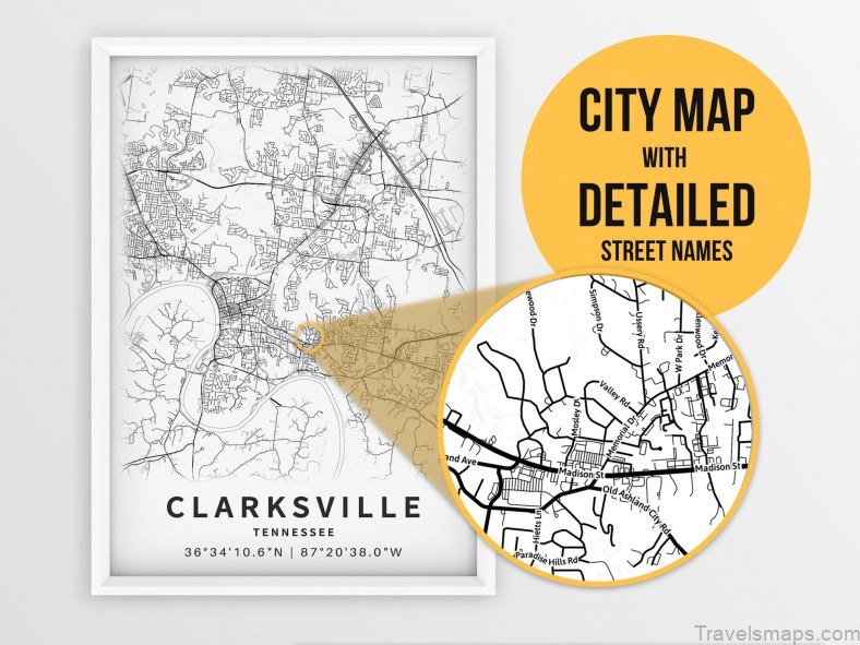 map of clarksville tennessee a tourists guide for not knowing where to go 2