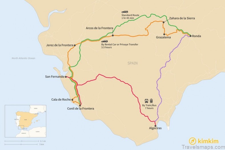 map of conil de la frontera a guide for tourist restaurants and hotels 3