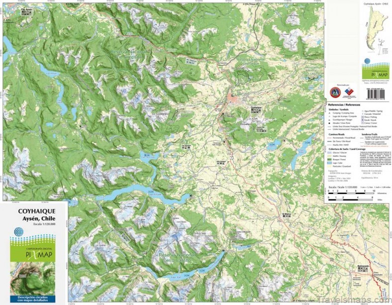 coyhaique travel guide for tourist map of coyhaique 1