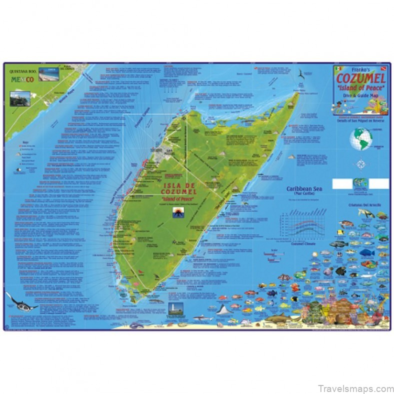 cozumel travel guide for tourist map of cozumel 5
