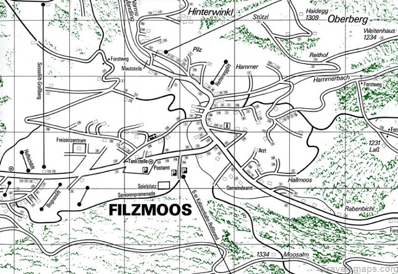 filzmoos travel guide for tourist map of filzmoos 1