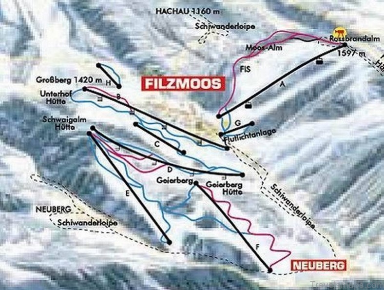 filzmoos travel guide for tourist map of filzmoos 4