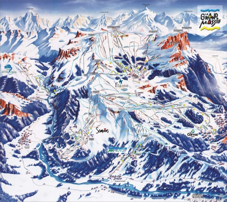 flaine travel guide for tourist map of flaine france 1