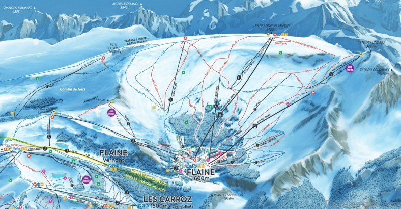 flaine travel guide for tourist map of flaine france 7