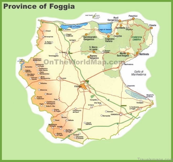 foggia travel guide for tourist map