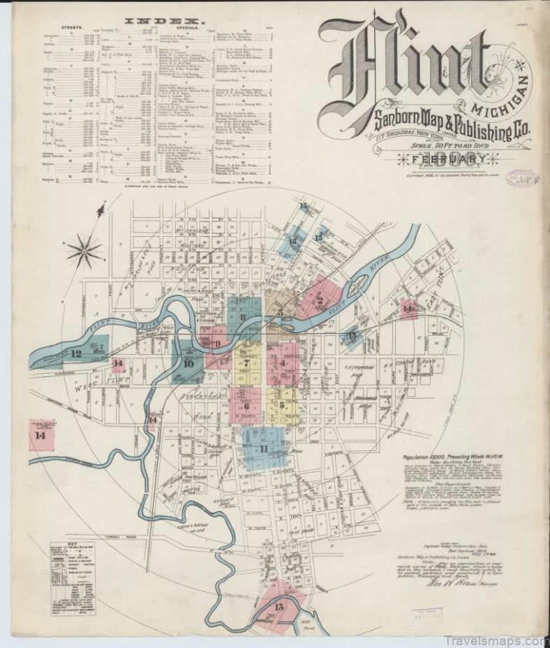 map of a flint travel guide for tourists 3