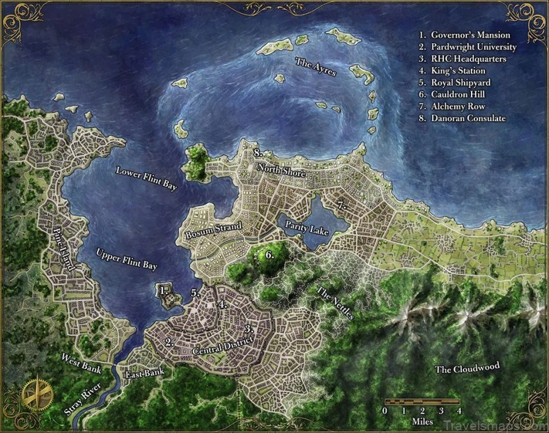 map of a flint travel guide for tourists 5