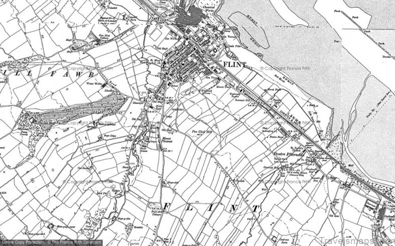 map of a flint travel guide for tourists