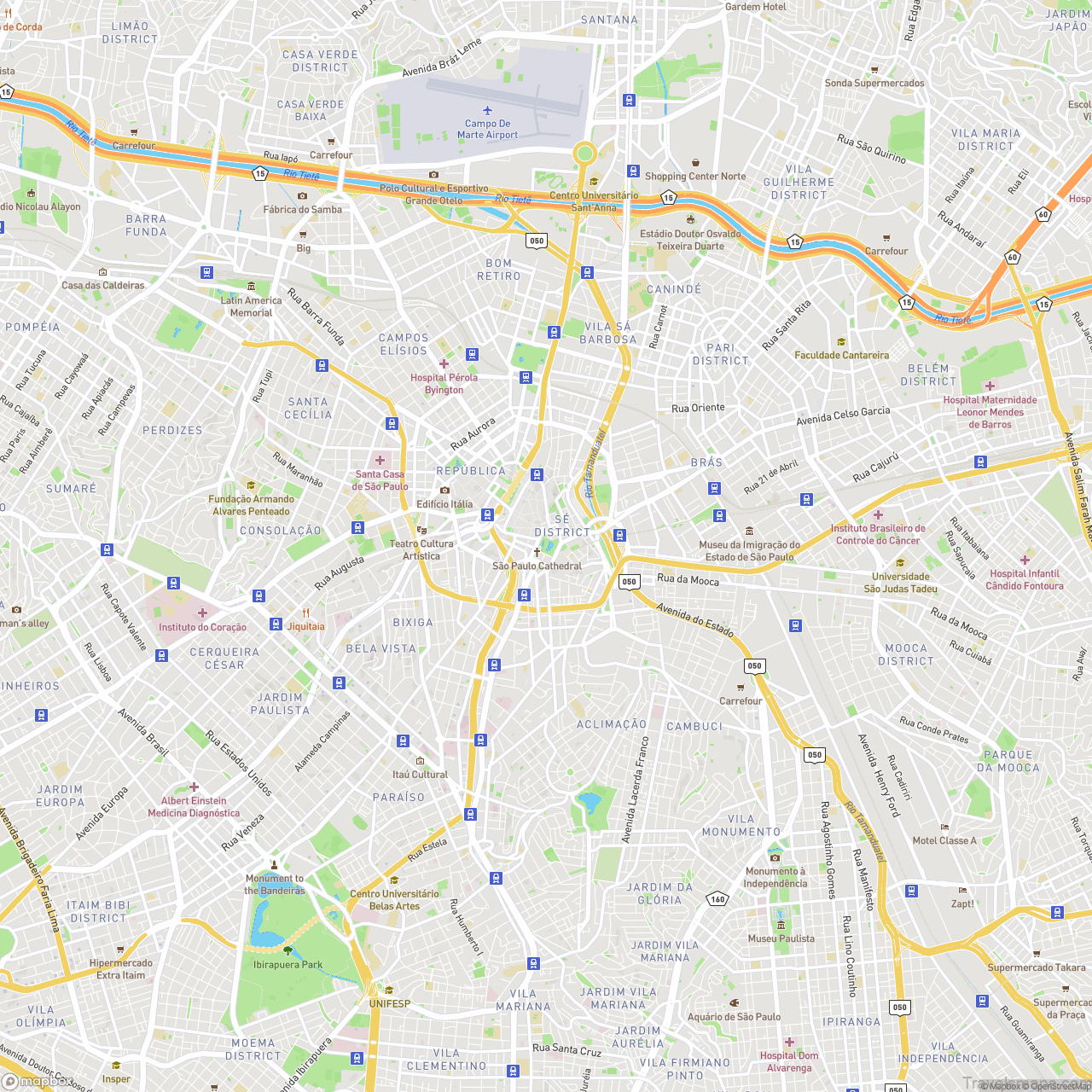 Sao Paulo Streets Map