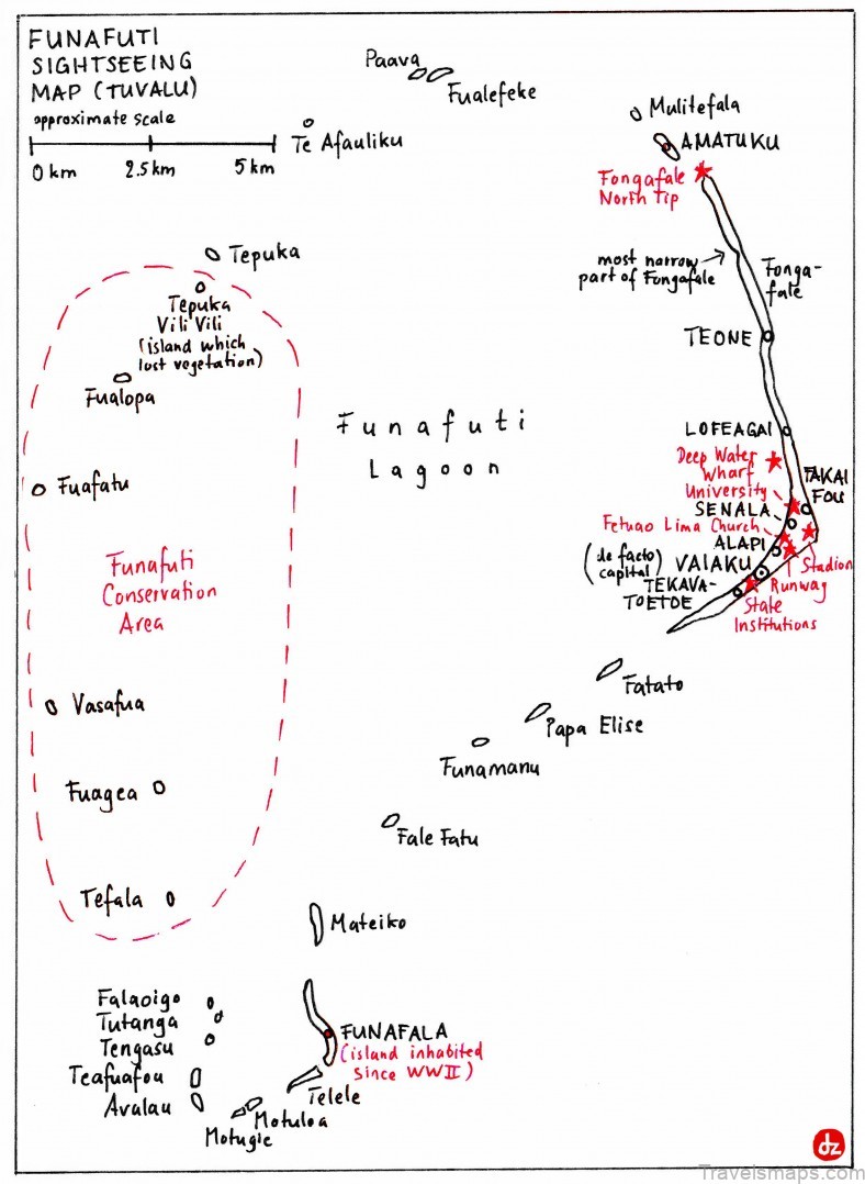 funafuti travel guide for tourist map of funafuti