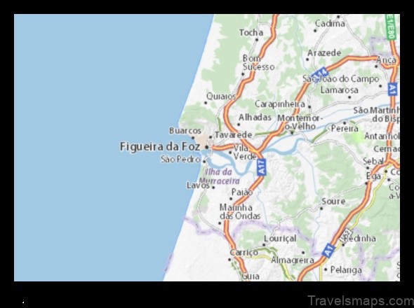 Map of Figueira da Foz Portugal