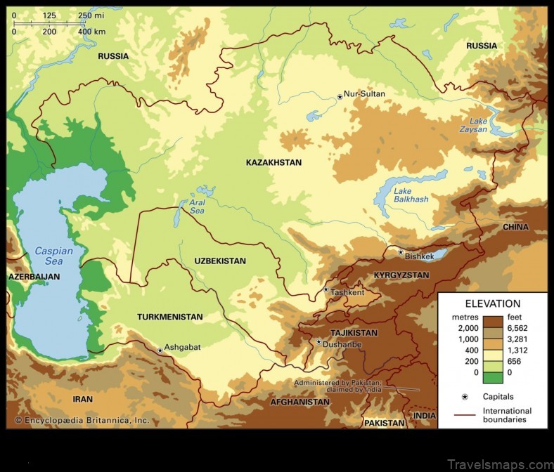 Map of Torghay Kazakhstan