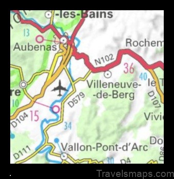 Map of Aubenas France