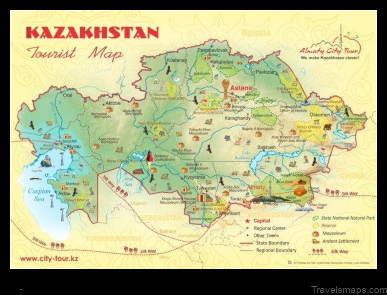 Map of Ayat Kazakhstan