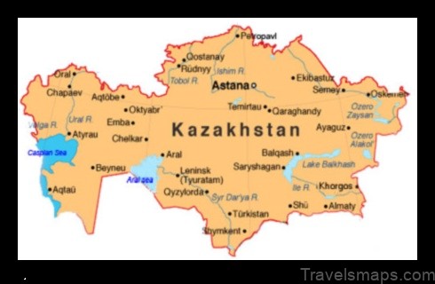 Map of Ayat Kazakhstan