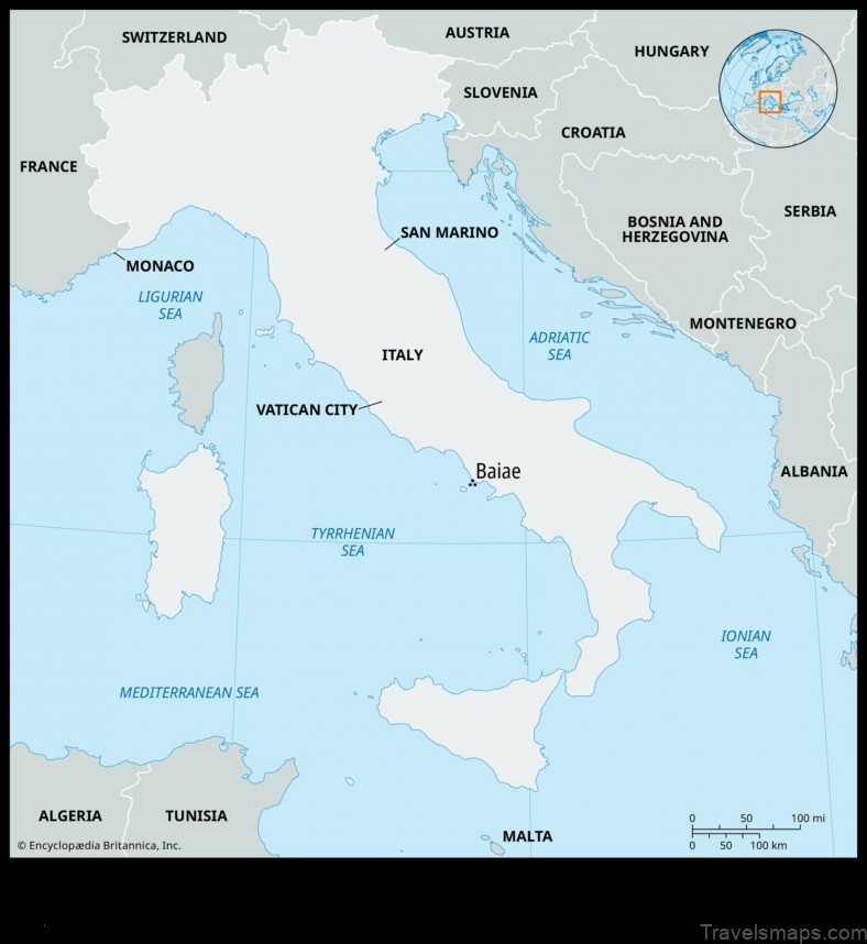 Map of Baia Italy