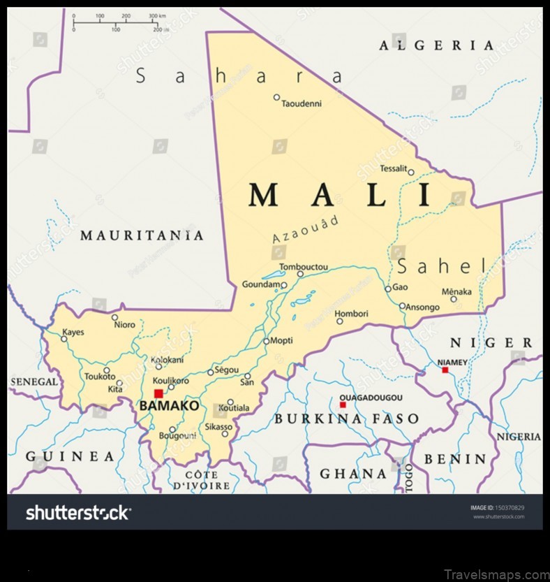 Map of Bamako Mali