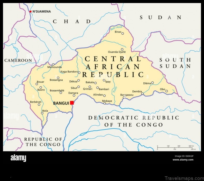 Map of Baoro Central African Republic
