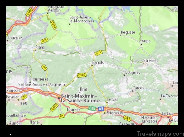 Map of Barjols France