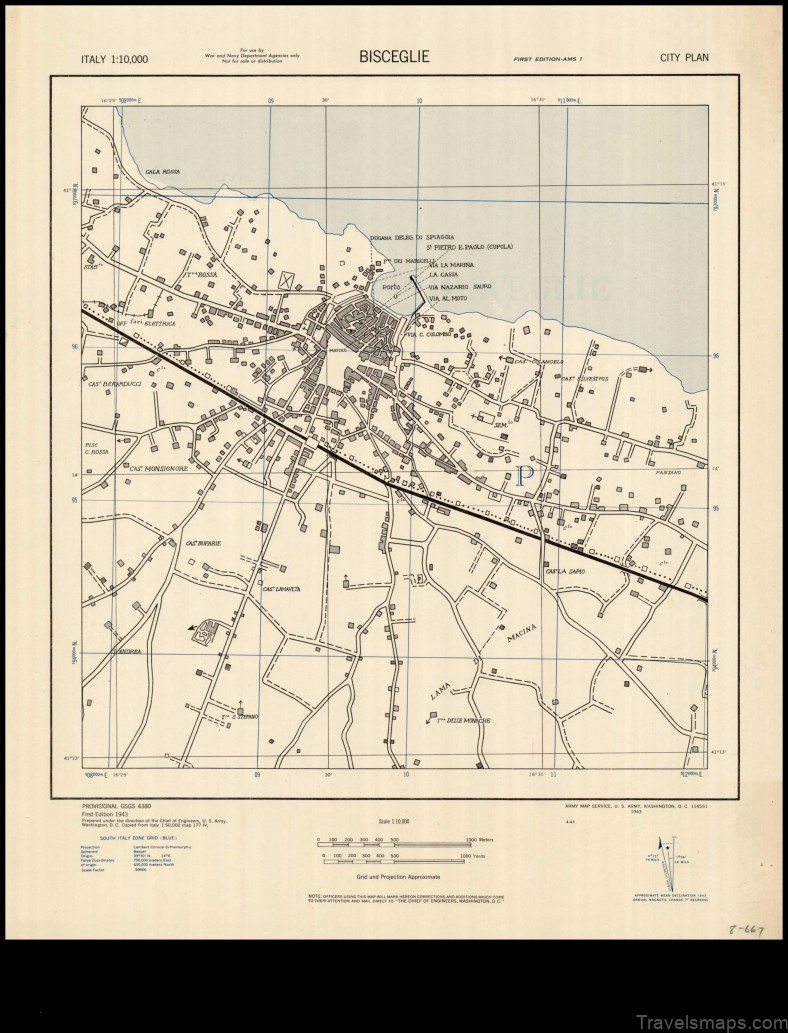 Map of Bisceglie Italy