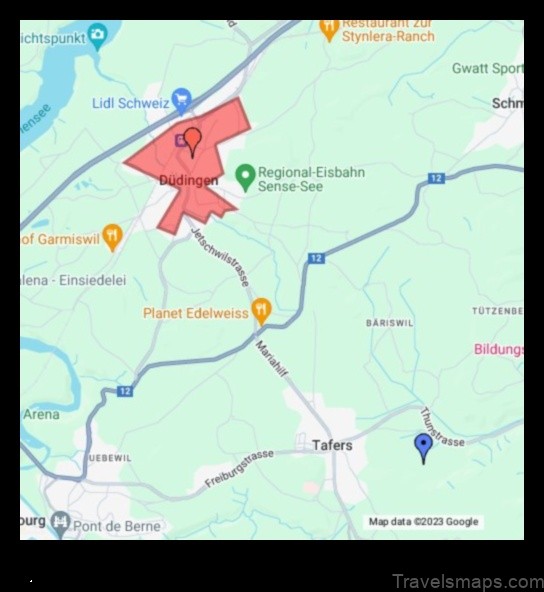 Map of Düdingen Switzerland