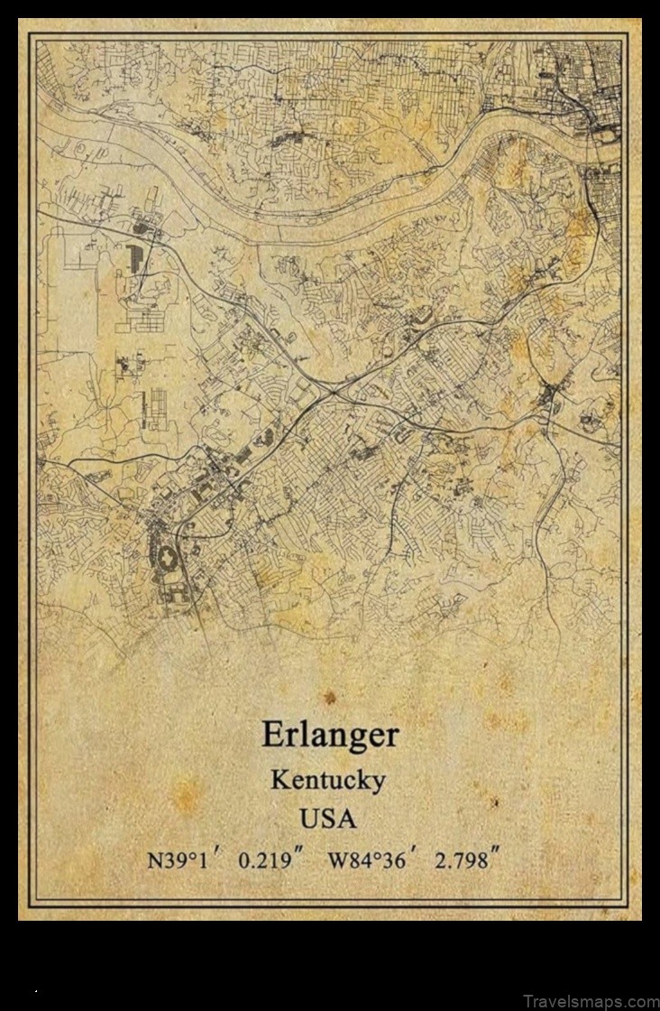Map of Erlanger United States