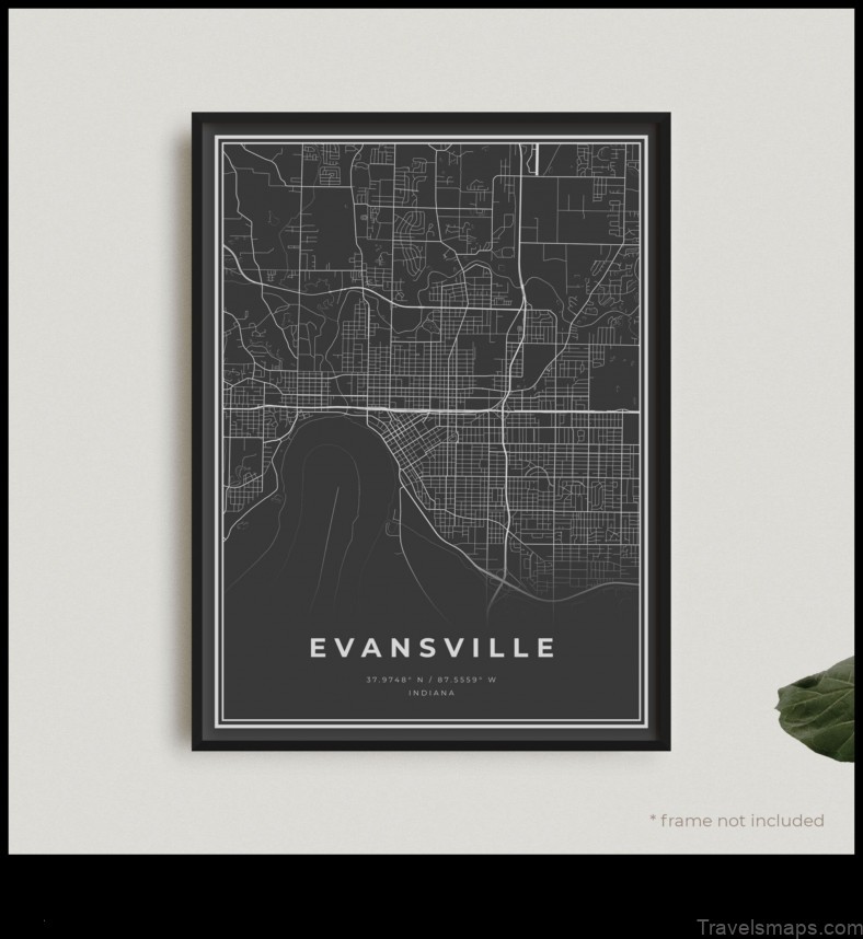 Map of Evansville United States