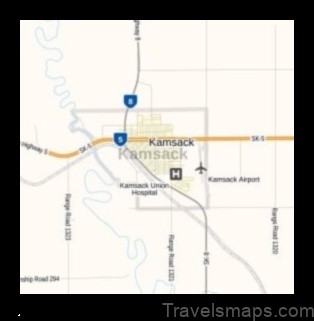 Map of Kamsack Canada