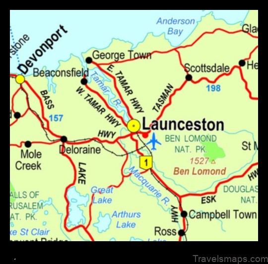 Map of Launceston United Kingdom