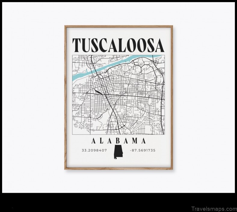 Map of Tuscaloosa United States
