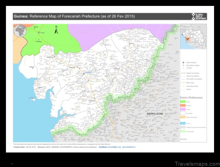 Map of Forécariah Guinea