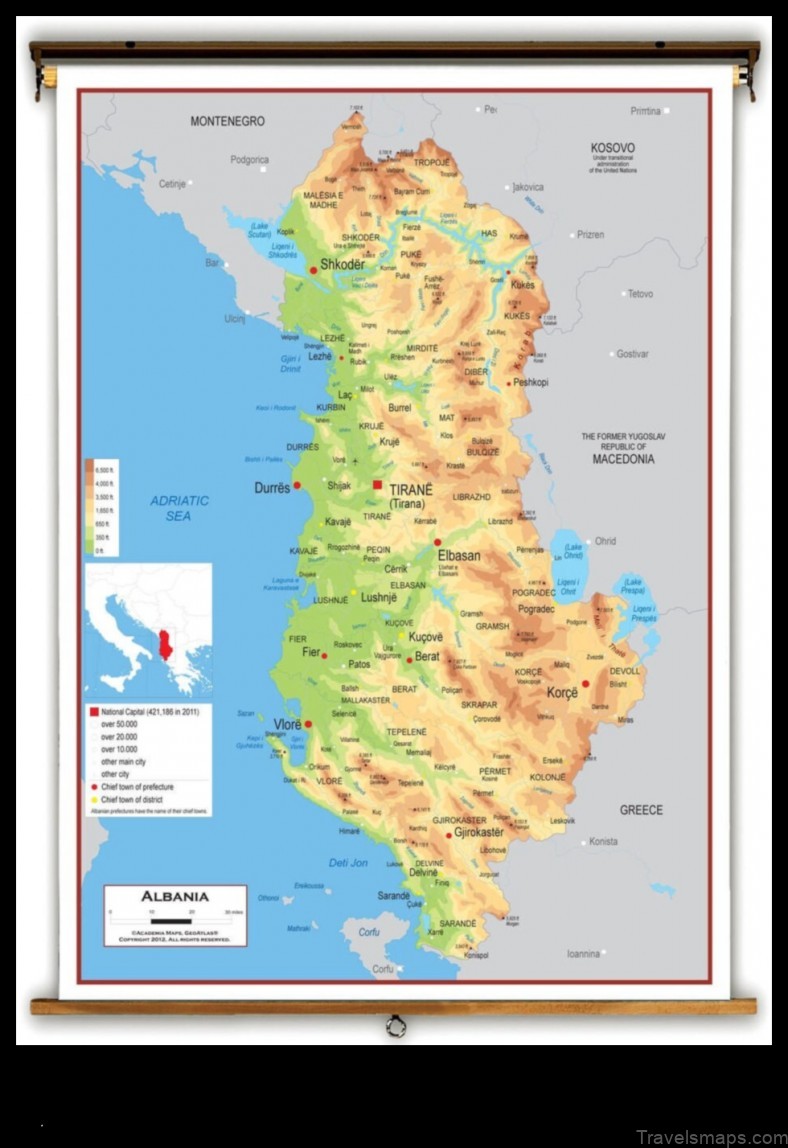 Map of Funarë Albania