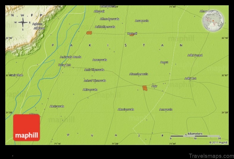 Map of Harnoli Pakistan