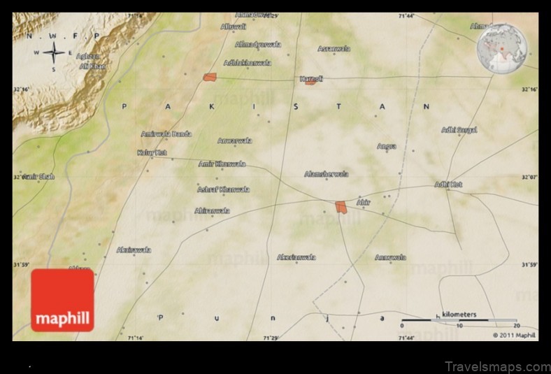 Map of Harnoli Pakistan