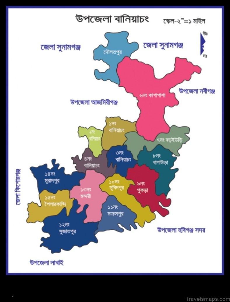 Map of Baniachang Bangladesh