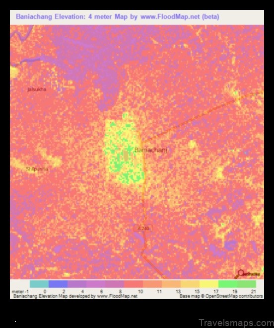 Map of Baniachang Bangladesh