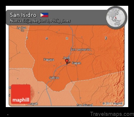 Map of San Isidro Philippines