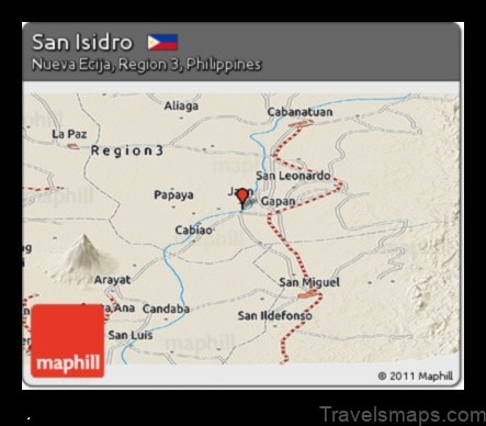 Map of San Isidro Philippines