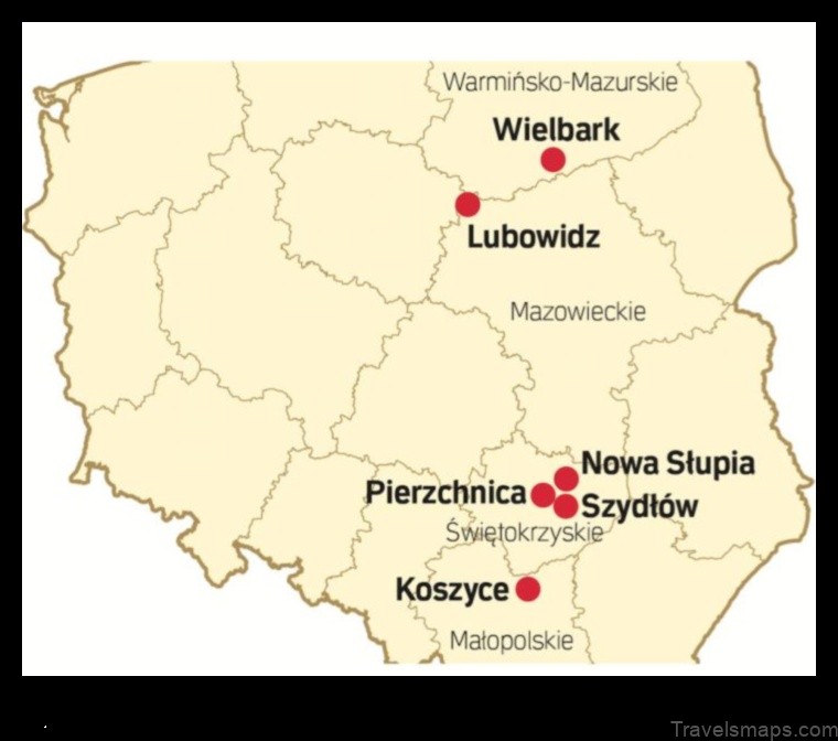 Map of Koszyce Poland