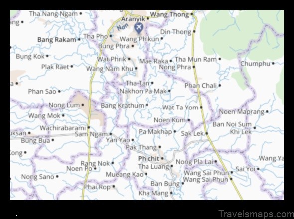 Map of Bang Rakam Thailand