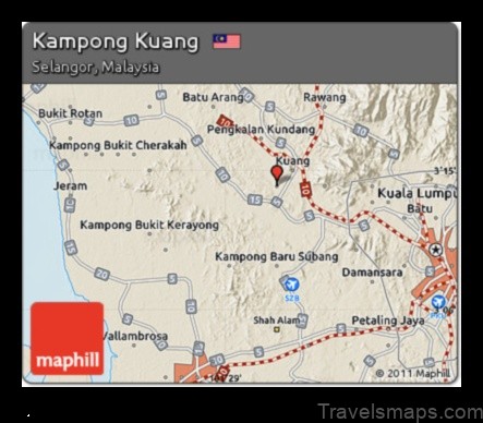 Map of Kuang Malaysia