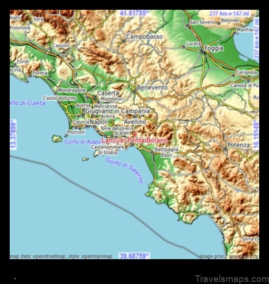 Map of Lancusi-Penta-Bolano Italy
