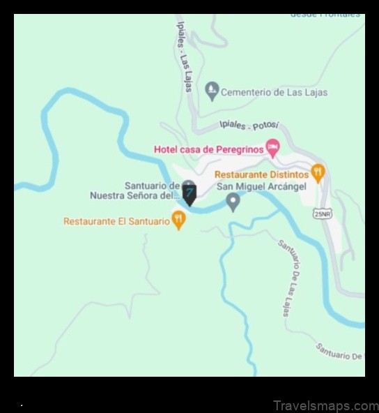 Map of Las Lajas Mexico
