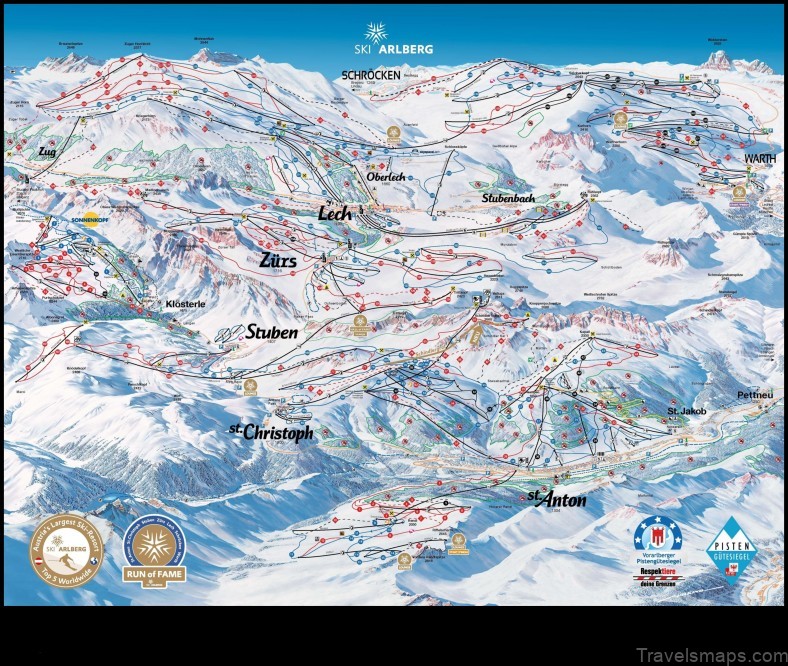 Map of Lech Austria