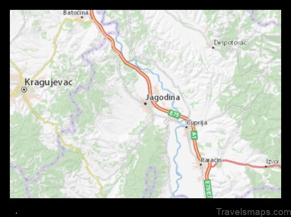 Map of Jagodina Serbia